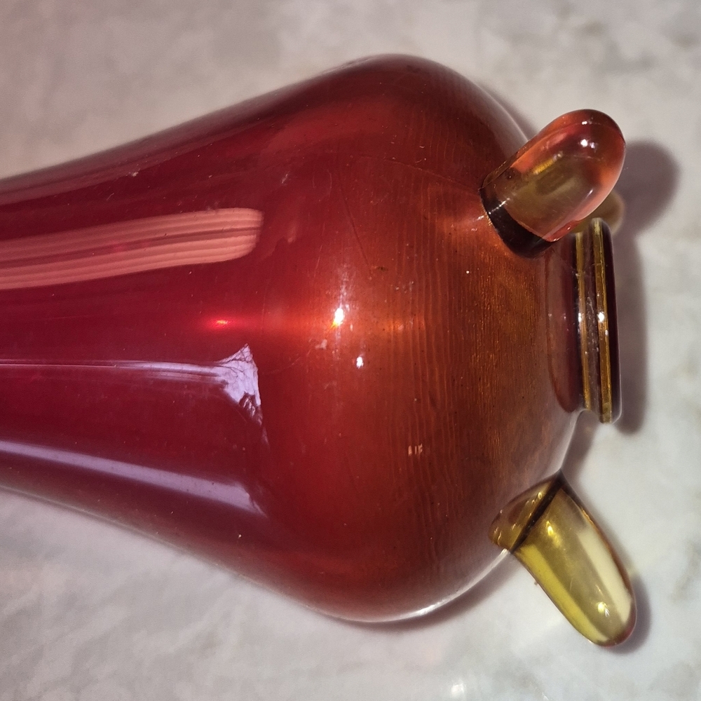 Vintage L.E. Smith Amberina GLass Swung Vase, 1960s - Picture 3 of 7